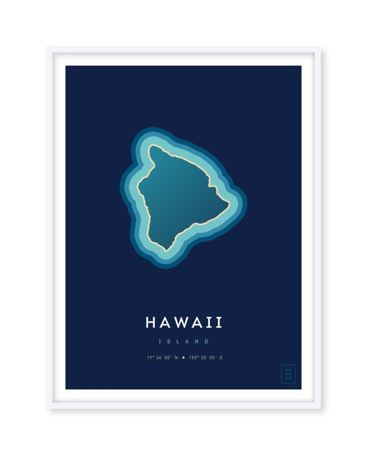 Affiche de l'île d'Hawaii