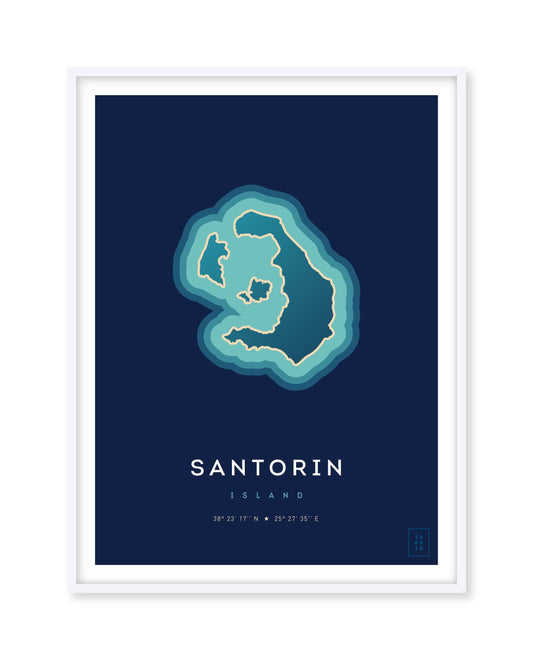 Santorini island poster