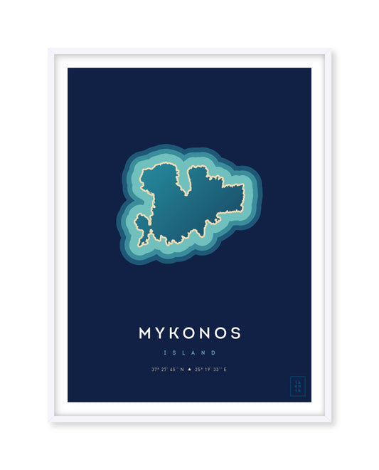 Affiche de l'île de Mykonos